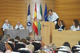 Laudatio de Enrique Baena Peña. Investidura como "Doctores Honoris Causa" de Antonio García Berrio y Pilar Palomo Vázquez por la Facultad de Filosofía y Letras de la Universidad de Málaga. Edificio del Rectorado. Junio de 2024