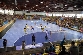 Partido España - Japón. Categoría masculina. Campeonato del Mundo Universitario de Balonmano. Antequera. Junio de 2016